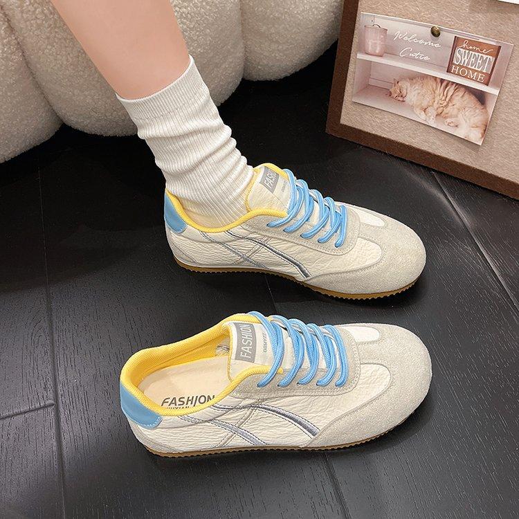 [Armano] Popular flat-bottomed Forrest Gump shoes women's 2025 new spring silver little white shoes breathable sports women's board shoes