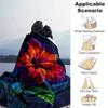 1pc. Vibrant Hibiscus Flower Print Blanket - Perfect for Home Decor, Office Use, Outdoor Activities, Gift Idea,