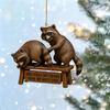 Hilarious Raccoon Christmas Ornament Acrylic Christmas Tree Decoration A Humorous Raccoon Gift For