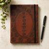 Leather Notebook Chakra Mandala Small Unlined With Strap