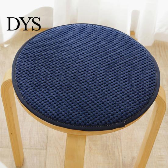 Corduroy Circular Seat Pad Round Stool Pad, 15.75" Non-slip Cushion Soft Sponge for Home Bar Stools Chair