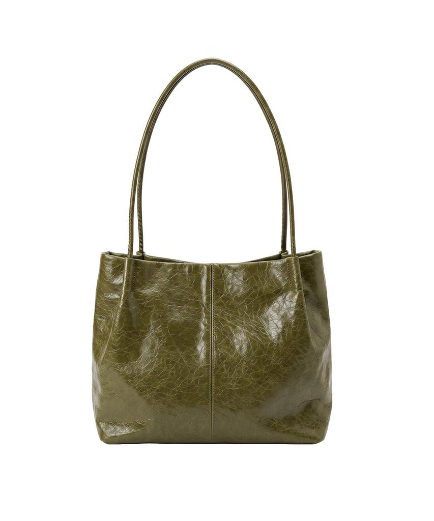 The Green Lab Soft Crack Square Shoulder Bag [Olive]