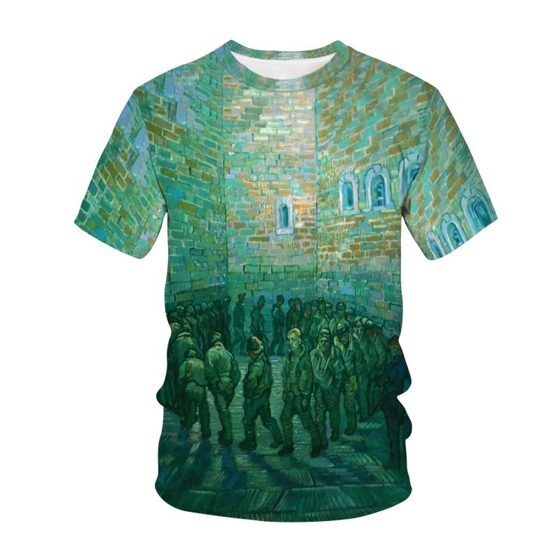 Summer Casual Men's 3D Printed T-shirt Short Sleeve Round Neck Fashion Natural T-shirt Men's T-shirts Tops