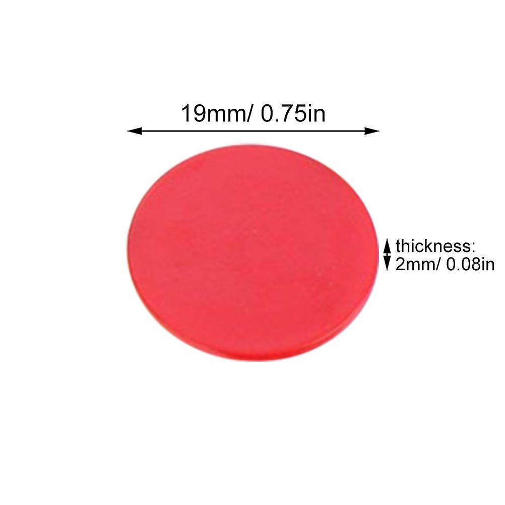 100 fichas de plástico transparentes de 19 mm y 4 colores para contar, marcadores para juegos de póker matemático.