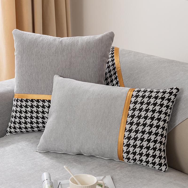 Chenille sofa cushion all-season universal thousand bird grid seat cushion, simple and modern non slip cover, all inclusive and