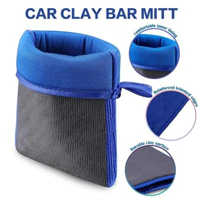 Fine Grade Magic Clay Mitt Car Wash Clay Gloves One Side Clay Bar One Side Microfiber Car Detailing Tool Before Polishing