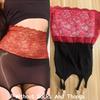 2 In 1 Lace Transparent Mini Skirt With Socks Clips Oil Shiny Hip Wrap Garter Belt Dress Sexy Lingerie Clubwear For Stockings