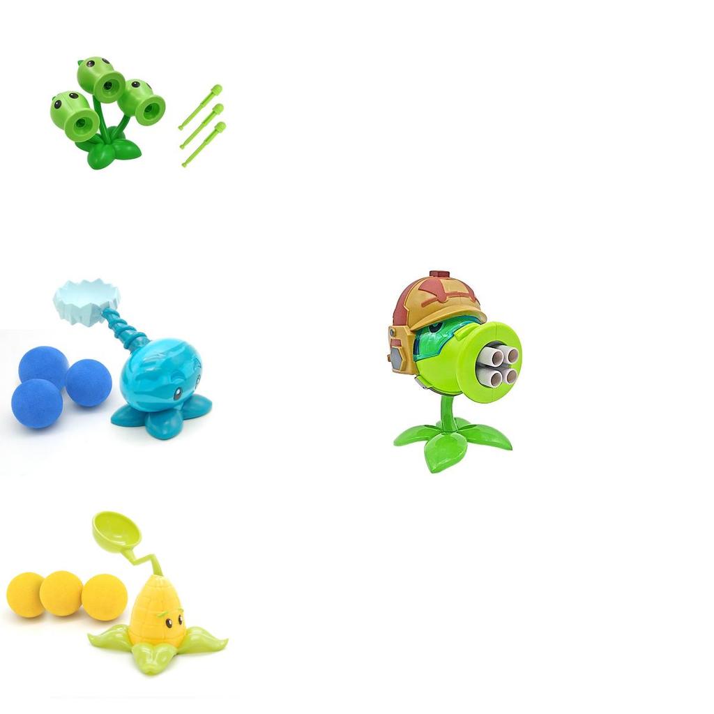 Plant Vs. Zombies Figures With Detachable Weapons And Ammunition