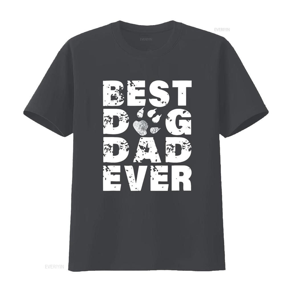 Best Dog Dad Ever T Shirt Father vintage Washed Versatile Stretched Slightly homme Top For Everyday Wear streetwear Stylish
