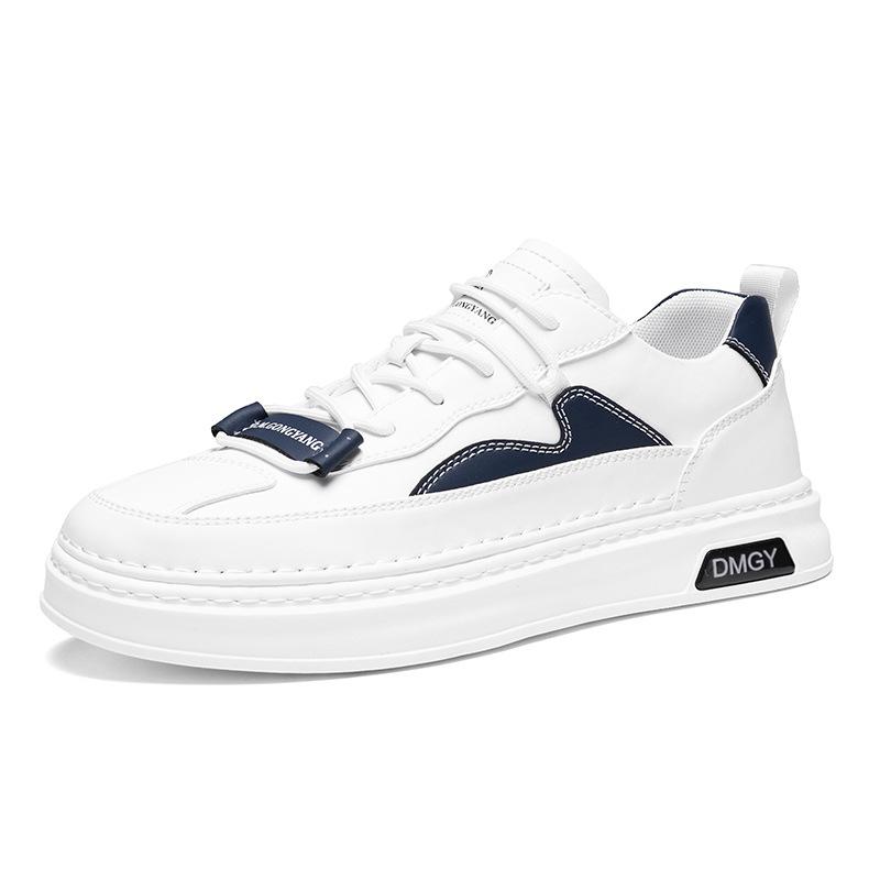 

Корейская версия простых повседневных кроссовок для студентов, модные туфли на шнуровке на платформе, кожаные туфли с низким верхом, персонализированные белые туфли 39