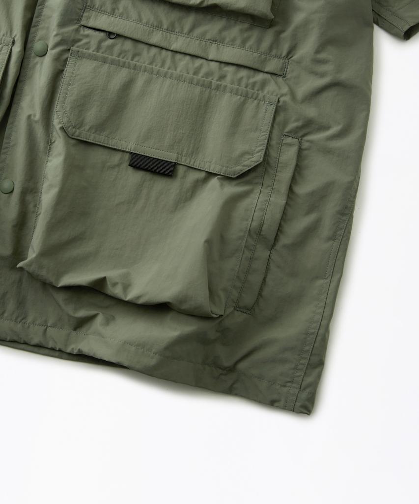 OUTSTANDING Nylon Utility Packable Half Shirt_Green