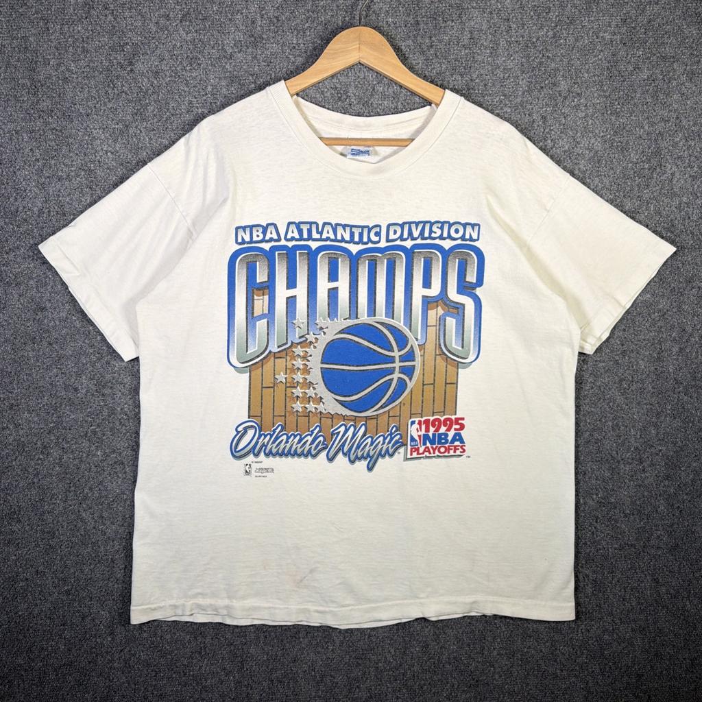 Vintage Orlando Magic Shirt Mens XL White 90s NBA Basketball Florida 1995 Finals