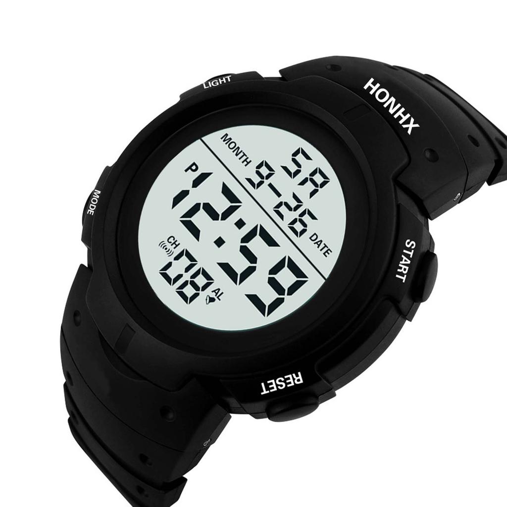  Luxury Mens Digital LED Watch Date Sport Men Outdoor Electronic Watch