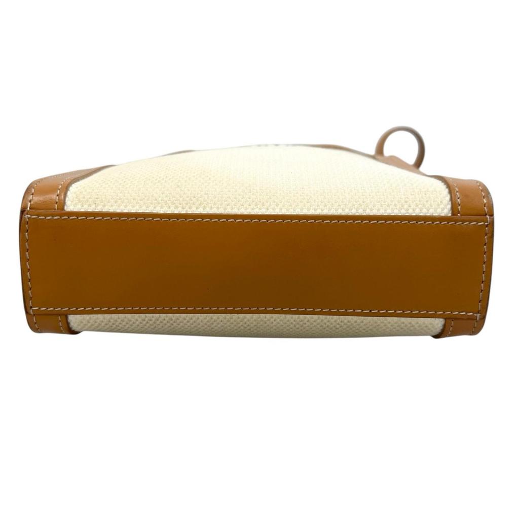 CELINE Minibar Tical Hippo Shoulder Bag beige Women used