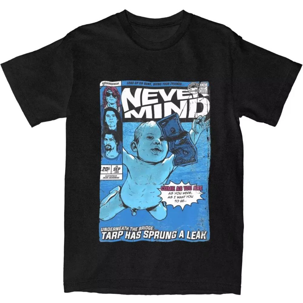 

Funny Kurt Cobain Nevermind Album T Shirt Men Women s Tees Shirt Summer Clothing XXXXXL чёрный