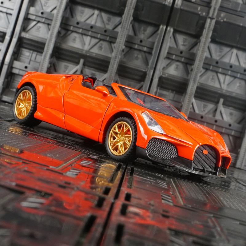 

Jinche JCJ-32012 Bugatti Mistral Alloy Convertible Pull-Back Supercar Model