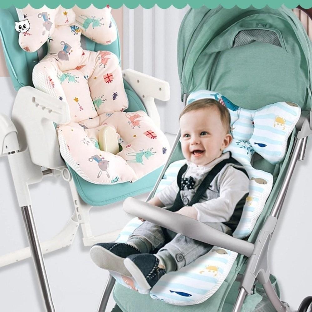 Cartoon Printed Baby Stroller Cushion Comfortable Dining Chair Cotton Pad  Travel Essential