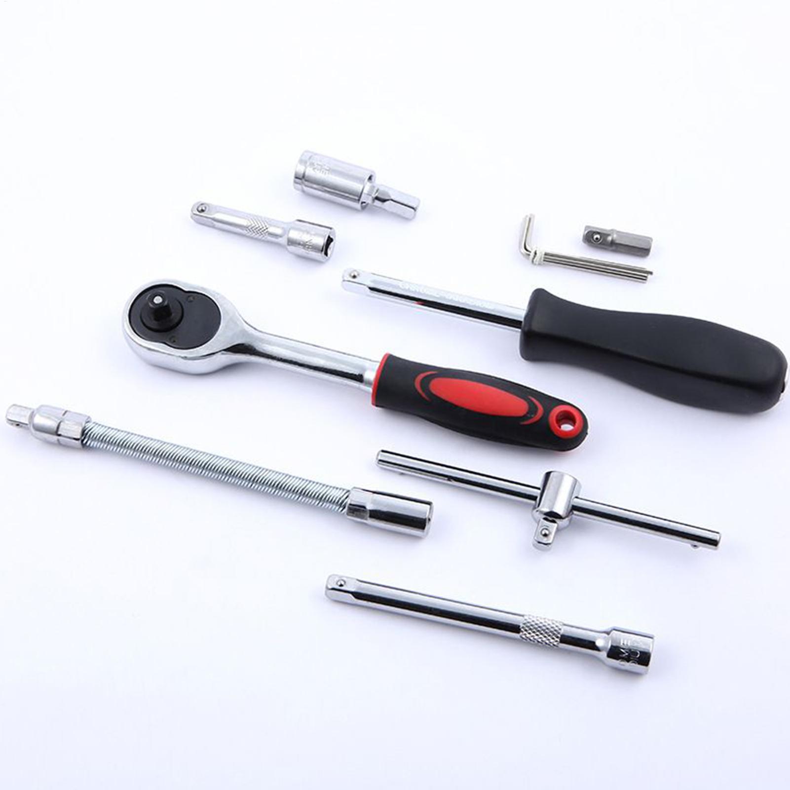 

Socket Wrench Set 53 Pieces Carbon Steel Spanner Kit With Storage Case Ratchet Spanner Wrench Tool For Plumbing Mechanical CN