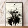 Anime One Piece Zoro Poster Stampa HD a Inchiostro Pittura su Tela Arte Murale Adatto per Caffetteria Decorazione Parete Casa Quadro Regalo