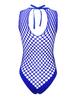 Woman's Fishnet Mesh Sheer High Cut Thong Leotard Bodysuit Sleeveless Lingerie