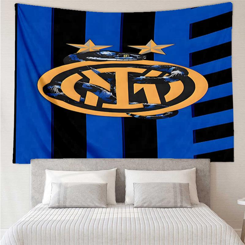1PC Inter FC Crest Printed Tapestry Room Decoration Wall Hanging for Living Room Bedroom, dormitory, Birthday and Christmas gifts