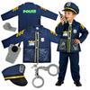 [PACCHETTO] Costume da Poliziotto per Accessori da Ballo Distintivo Carnevale 8 Pezzi Z944