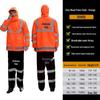 Herren- und Damen-Neongrün Reflektierend Wasserdicht Fahrrad-Regenmantel und Hose Set