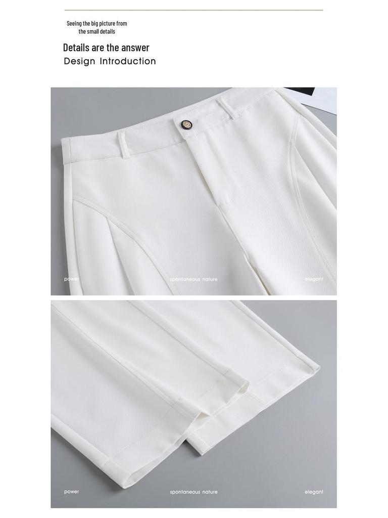 Vielseitige High-Waist-Hose mit weitem Bein: Neuer Frühjahrsartikel, Lockerer, Fließender Gerader Schnitt, Bodennah, Schlankmachend und Lässig