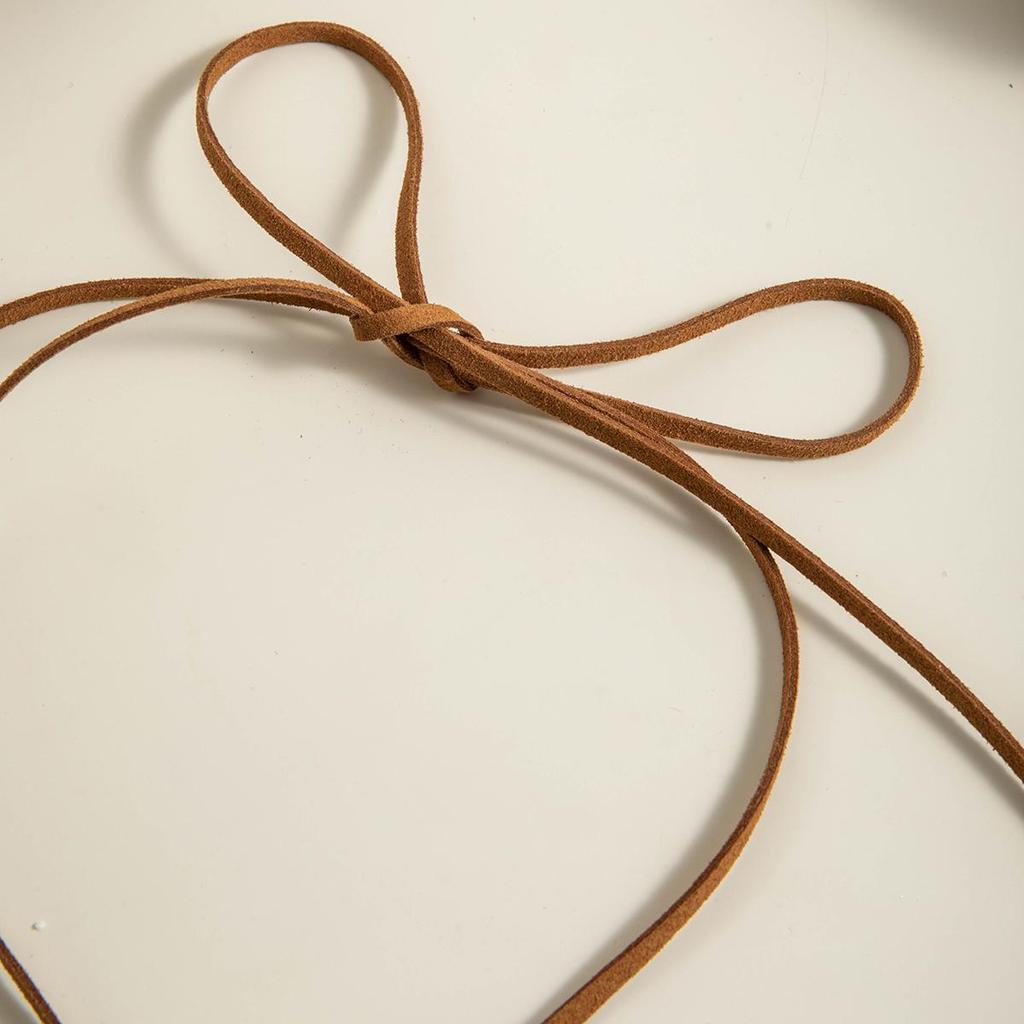 New Simple and Fashionable Bohemian Fan Bay Pendant Brown Necklace Women's Jewelry Exaggerated Personality Adjustable Necklace