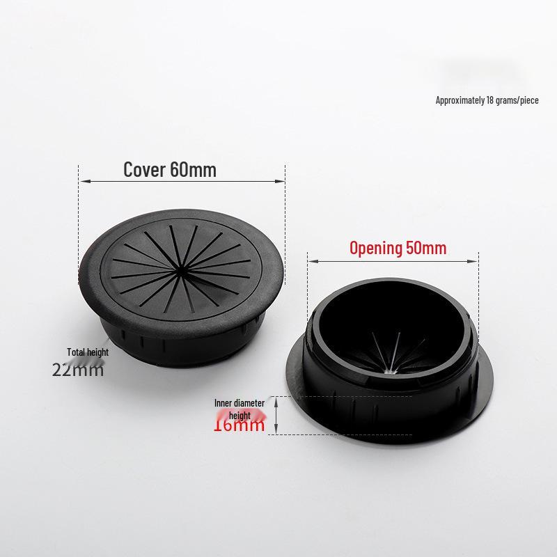 Round Desktop Cable Organizer & Decoration Ring – Cable Hole Cover & Wiring Outlet Seal