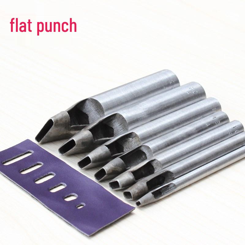 Leather DIY Hole Punch Set: Single, Waistband, Flat, Oval, and Egg-shaped Punches