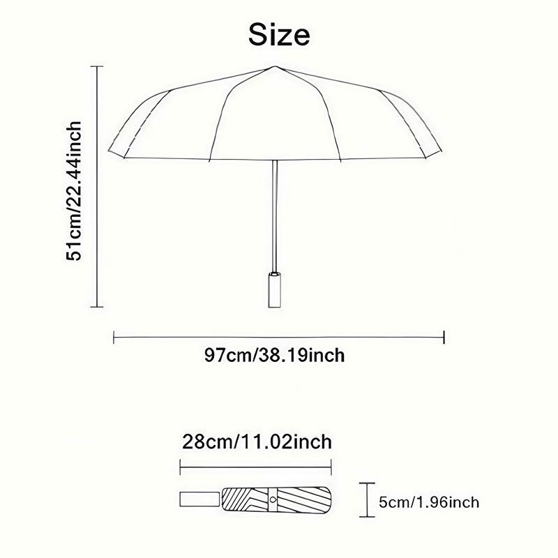 1 PC Automatic Folding Umbrella - ADO Den Haag Pattern, Portable & Foldable Design with 8 Ribs, Christmas Birthday Gifts