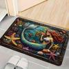 Elegant Mermaid Bathroom Mat – Super Absorbent Non-Slip Quick-Dry Rug for Bath, Kitchen & Underwater-Themed Home Decor