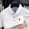 100% Pure Cotton Short Sleeved Men's Polo Shirt Fashion Embroidery Golf Top Casual Business T-shirt