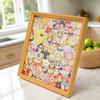 Yousheng Cartoon Egg Wooden Coloring Puzzle Kit with Photo Frame Marker Pens DIY Hand-Painted Irregular Jigsaw Puzzle Toy Decoration Ornament
