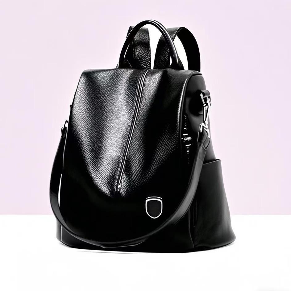 New Fashionable Genuine Leather Women's Backpack, Shoulder Bag, Women's Multi Functional Backpack, Fashionable and Versatile