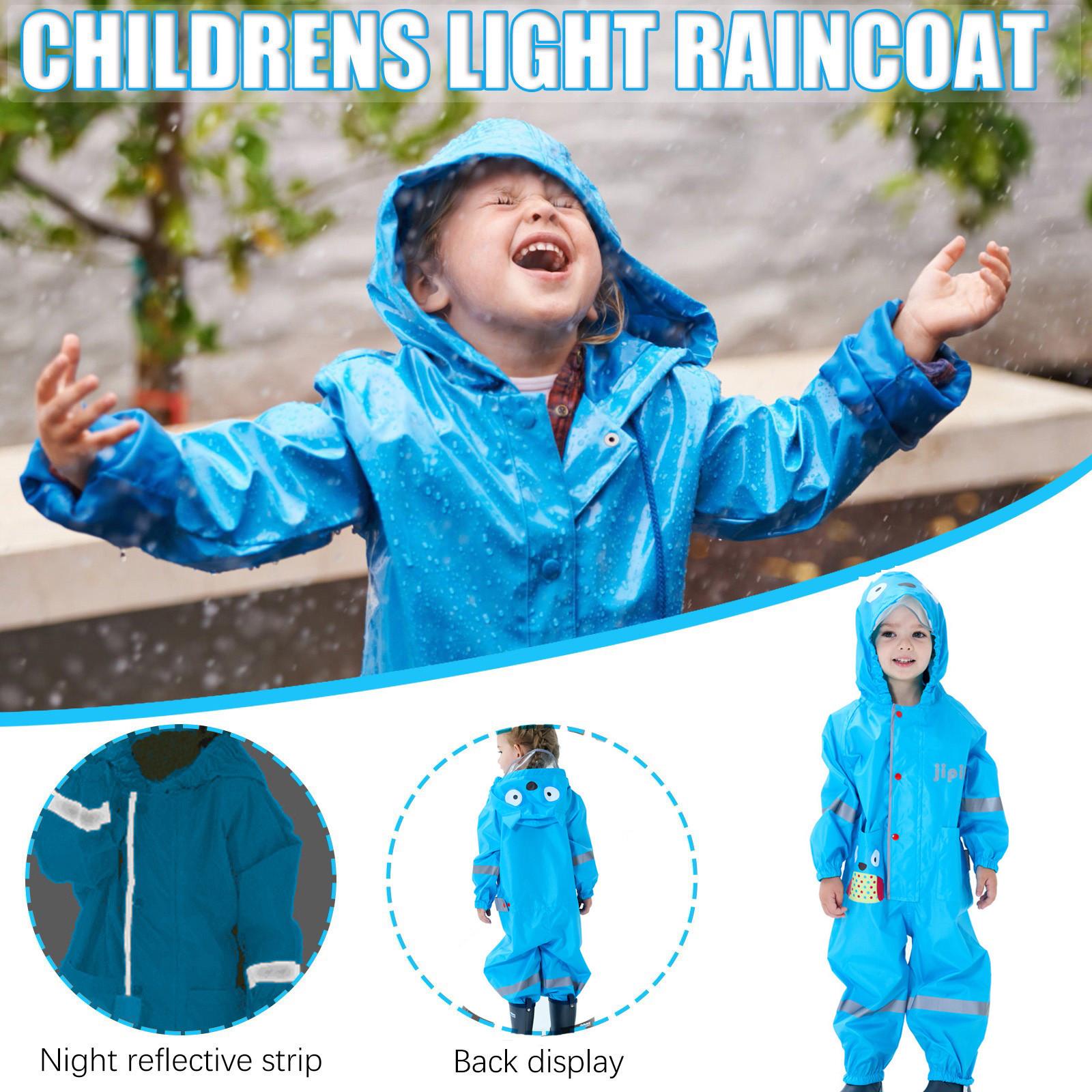 

Детская куртка унисекс с капюшоном, ветрозащитный и водонепроницаемый плащ для девочек и мальчиков, маска S синий