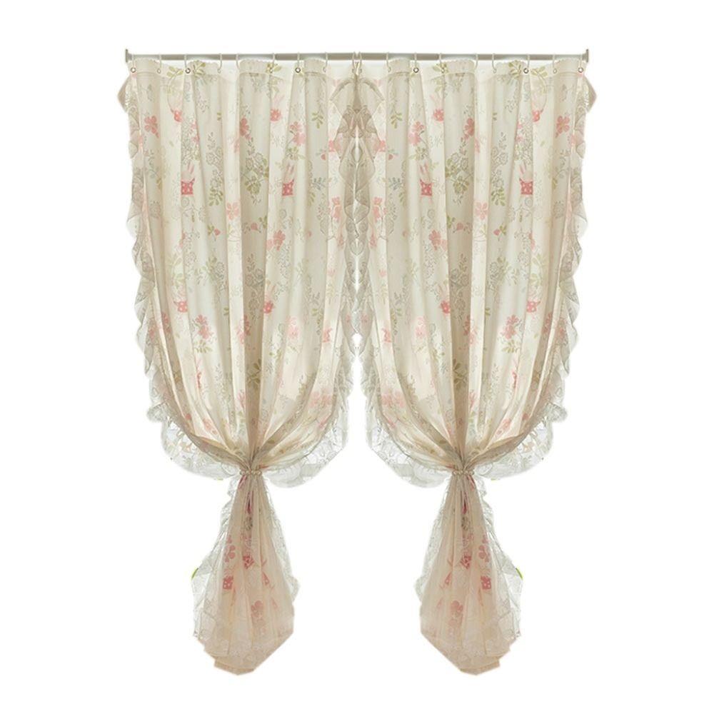 

Кружевные шторы из марли, установка без сверления, пасторальный стиль, роскошная штора, девичья штора с подхватами 1-S