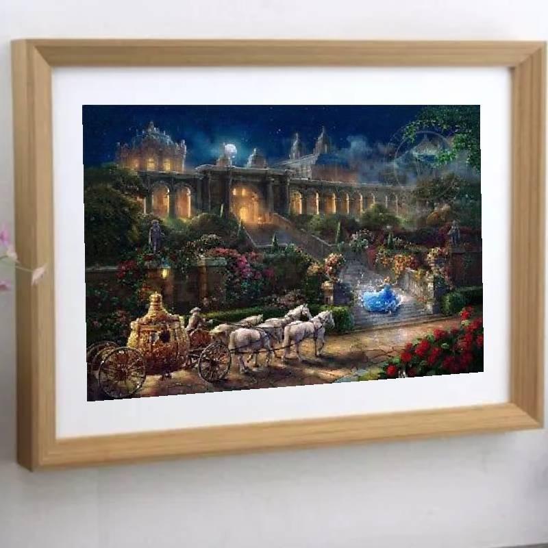 Mermaid Princess Canvas Wall Art Modern Fairy Tale Kids Room Decor Painting