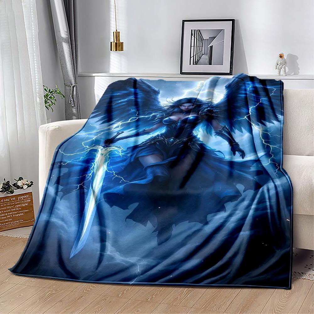 Gothic Style Blanket Soft & Cozy Perfect for Bed Office Chair Seaside for All Seasons Digital Print Best Holiday Gift for Friends Family