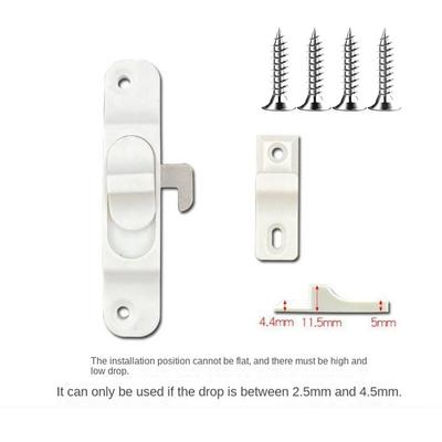 Fashion Aluminium Alloy Sliding Pull Door Lock Hardware Push-Pull Anti Theft Window Hook Lock Multifunctional Door Lock Buckle