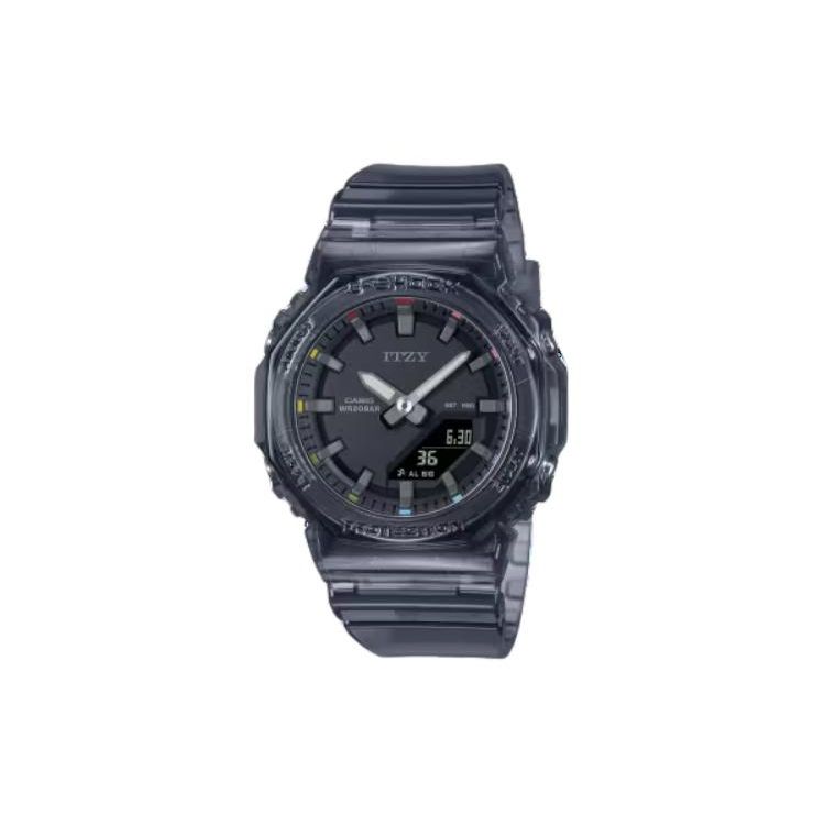 Casio 200M Waterproof Quartz Movement Resin Strap Watch Women Watches Black GMAP2100ZY1AJR Black Dial