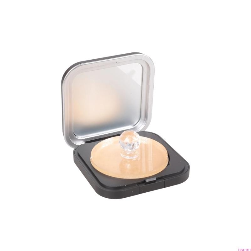 

Magnetic Small Powder Case with Press Stamp 59mm Inner Diameter Fashion Black Makeup Organizers for Travel and Daily Use CN