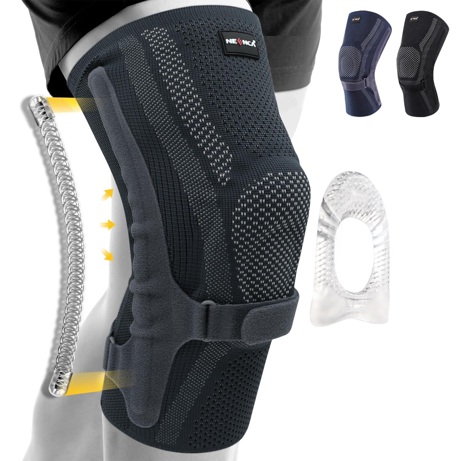 

Neenca Knee Brace With Patella Pad & Side Stabilizers,Knee Compression Sleeve Support For Women And Men Acl/Pcl, Running Sports M