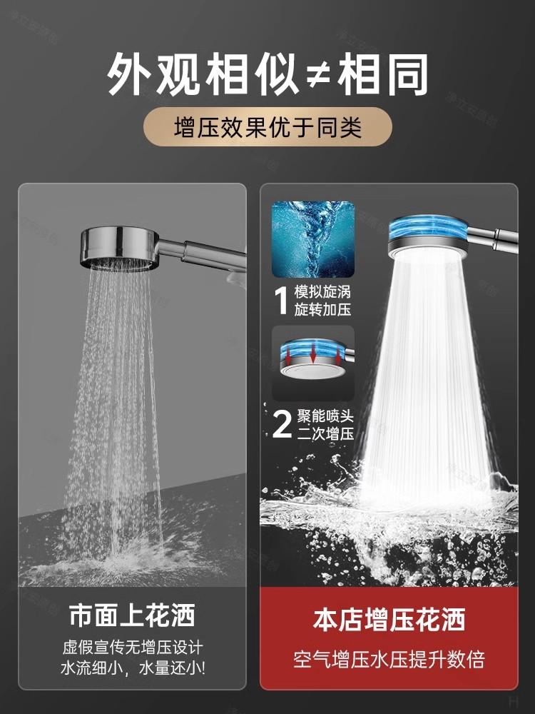 New Stainless Steel 304 Bathroom Handheld Shower Head High Pressure Water Saving Sprayer Nozzle Supercharged Rainfall Modes