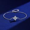 S925 Sterling Silver Moissanite Four-Leaf Clover Bracelet - Elegant, Versatile, Luxury Women’s Jewelry