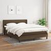 Vidaxl Continental Bed with Mattress, Brown, Fabric, 140X190 Cm