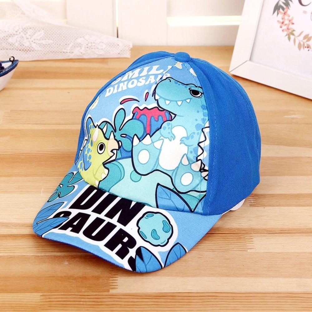 Breathable Cartoon Print Cap Cotton Child Sun Hat Fashion Kids Dinosaur Baseball Cap Gifts