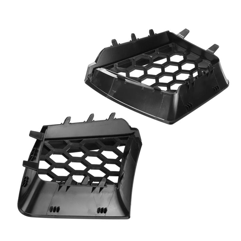2Pcs Black Front Bumper Grille Cover Mesh Honeycomb Grill for Seat Ibiza Cordoba 6L 2002 2003 2004 2005 2006 2007 2008 2009