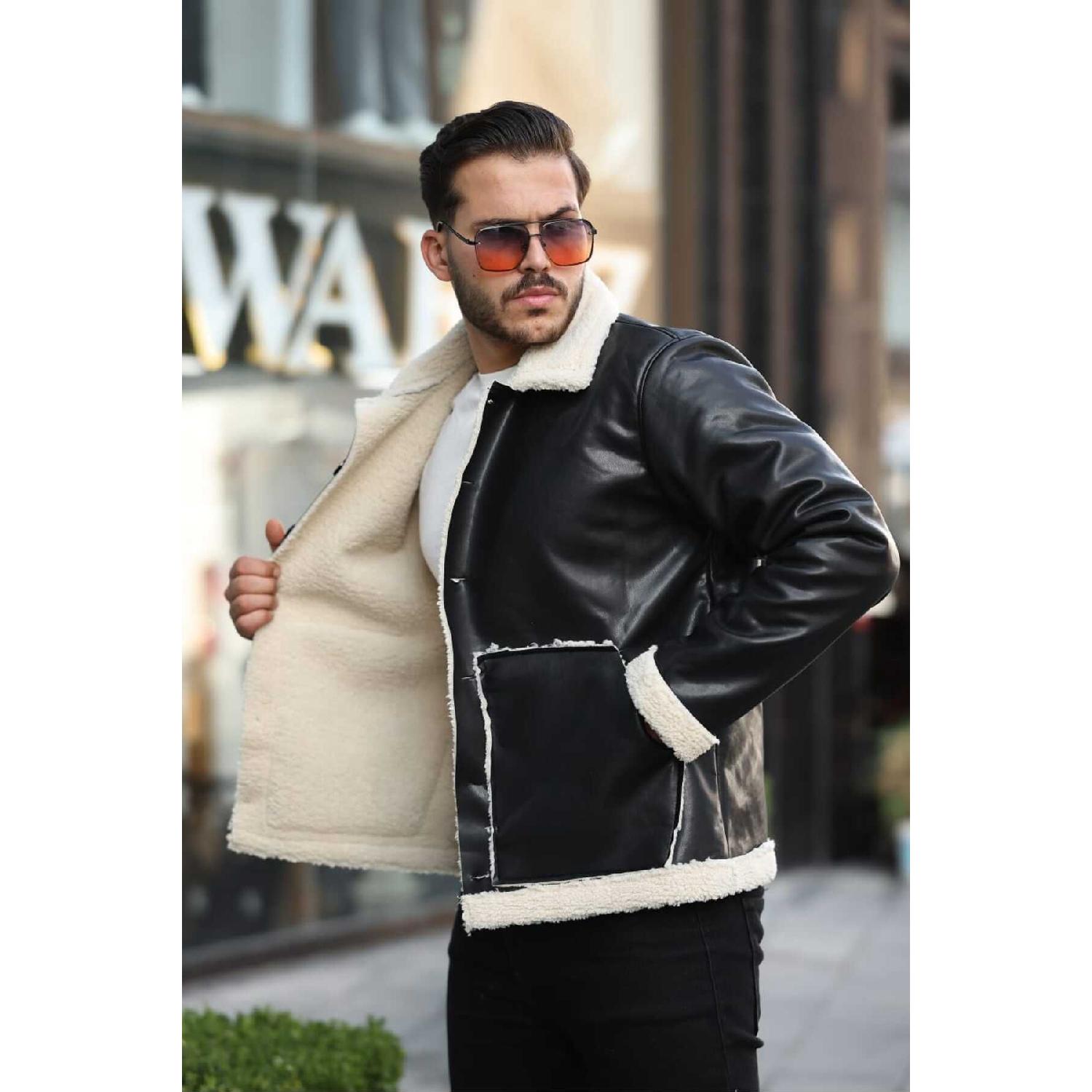 

Ламинированное плюшевое пальто с собственным интерьером S чёрный